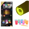 Mey İthalat® Karanlıkta Yanan Gece Işığı Mega Glow Bardaklar 8 Adet 8.5 x 10.5 cm