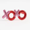 Mey İthalat® Kırmızı Renk Xoxo Yazılı Parti Gözlüğü 17x7 cm