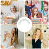 Mey İthalat® Kristal Taşlı Gümüş Renk İt's My Birthday Yazılı Doğum Günü Parti Tacı 14x16 cm