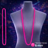 Mey İthalat® Neon Pembe Boncuk Kolye 80 cm – Retro 80’ler 90’lar Parti Aksesuarı
