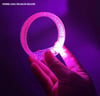 Mey İthalat® Pembe Led Işıklı Baskı Yapılabilen Pilli Bileklik Bilezik 1,5 cm Genişlik