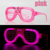 Mey İthalat® Pembe Led Işıklı Parti Gözlüğü - Neon Glow Şerit Gözlük 3 Modlu
