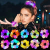 Mey İthalat® Pembe Renk Led Işıklı Lastikli Saç Tokası - 3 Modlu Festival & Parti Saç Tokası