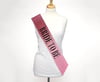 Mey İthalat® Pembe Üzeri Siyah Büyük Bride To Be Yazılı Simli Işıltılı Kuşak Kemer 10 cm Genişlik
