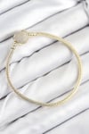 Mey İthalat® Pirinç Charm Zirkon Taşlı Kalp Model Gold Renk Kadın Bileklik