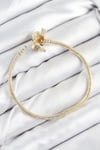 Mey İthalat® Pirinç Charm Zirkon Taşlı Taç Model Gold Renk Kadın Bileklik