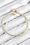 Mey İthalat® Pirinç Charm Zirkon Taşlı Yonca Model Gold Renk Kadın Bileklik