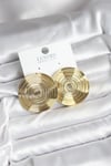 Mey İthalat® Pirinç Gold Renk Circle Model Kadın Küpe