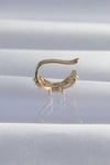 Mey İthalat® Pirinç Gold Renk Zirkon Taş Kaplama Earcuff Küpe