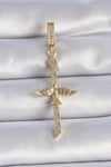 Mey İthalat® Pirinç Gold Renk Zirkon Taş Detaylı Elif Model Anka Kuşu Figür Ajda Charm
