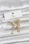 Mey İthalat® Pirinç Gold Renk Zirkon Taşlı Gece Temalı 3'lü Kadın Küpe