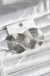 Mey İthalat® Pirinç Gümüş Renk Circle Model Kadın Küpe