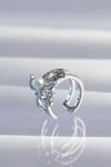 Mey İthalat® Pirinç Gümüş Renk İncili Ahtapot Earcuff Küpe