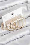 Mey İthalat® Pirinç Halka Model Gold Renk Kadın Set Küpe