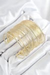 Mey İthalat® Pirinç Tel Sarma Model Gold Renk Kadın Bileklilk