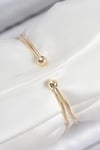 Mey İthalat® Pirinç Zirkon Taşlı Kalp Model Gold Renk Kadın Bileklik
