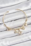 Mey İthalat® Pirinç Zirkon Taşlı Yıldız Model Gold Renk Charm Bileklik