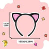 Mey İthalat® Sevimli Kedi Kulak Pofuduk Kedi Taç Siyah İçi Pembe Renk 17x15 cm