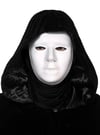 Mey İthalat® Siyah Kapüşonlu 120 cm Pelerin ve Beyaz Boyanabilir Tam Yüz Maske
