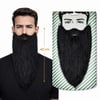Mey İthalat® Siyah Renk Lastikli Uzun Takma Sakal 40 cm