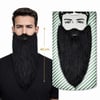 Mey İthalat® Siyah Renk Lastikli Uzun Takma Sakal 40 cm