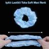 Mey İthalat® Soft Mavi Renk Led Işıklı Lastikli Saç Tokası - 3 Modlu Festival & Parti Saç Tokası