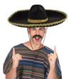 Mey İthalat® Sombrero Meksika Şapkası Mariachi Altın Şeritli Yetişkin Boy