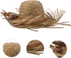 Mey İthalat® Tropikal Parti Naturel Hasır Hawaii Şapkası 13x36 cm