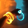 Mey İthalat® Turuncu Led Işıklı Baskı Yapılabilen Pilli Bileklik Bilezik 1,5 cm Genişlik