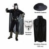 Mey İthalat® Vendetta Kostüm Seti – Şapka Maske Pelerin (120 cm)