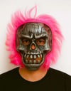 Mey İthalat® Wild Skull - Gümüş Kafatası Pembe Saçlı İskelet Maske