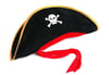 Mey İthalat® Yetişkin Boy Kadife Jack Sparrow Denizci Kaptan Jack Korsan Şapkası 50X20 CM