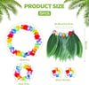 Mey İthalat® Yetişkin Hawaii Kostüm Seti - Yaprak Etek & Hawaii Set - 5 Parça