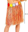 Mey İthalat® Yetişkin ve Çocuk Uyumlu Turuncu Renk Püsküllü Hawaii Luau Hula Etek 40 cm