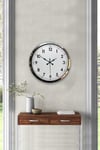 Modern Klasik 40 Cm Krom Metal Duvar Saati