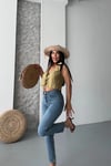 Mom Fit Bıyık Kar Yıkama Jeans Pantolon Koyu Mavi D2006