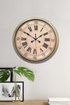 Nostalji Stil 40 Cm Metal Eskitme Duvar Saati