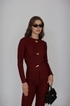 Ottoman Alt Üst Takım Bordo Pt510442