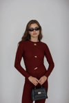 Ottoman Alt Üst Takım Bordo Pt510442