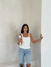 Ottoman Toka Askılı Bluz Beyaz S4194