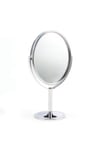 Oval Masaüstü Ayaklı 360° Dönebilen, İşyeri, Seyahat İçin Mini Krom Ayna 15X25CM