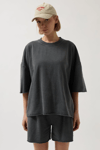 Oversize Lazer Kesim Bisiklet Yaka T-shirt