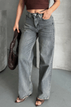 Palazzo Bıyık Kar Yıkama Buz Mavi Jeans Pantolon D2008