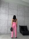 Pantolon Kapalı Cep 3 Düğme Detaylı - Pembe