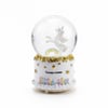 Pilli Işıklı Müzikli Kar Küresi–Pony At Figürlü Eğlenceli Masaüstü Biblo, LED Aydınlatmalı Dekoratif Hediyelik Kar Küresi