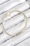 Pirinç Charm Zirkon Taşlı Yonca Model Gold Renk Kadın Bileklik