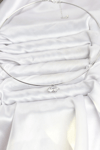 Pirinç Gümüş Renk Choker Model Zirkon Taşlı Kadın Kolye