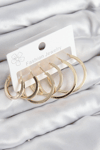 Pirinç Halka Model Gold Renk Kadın Set Küpe