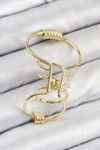 Pirinç Halkalı Model Gold Renk Kıkırdak Küpe