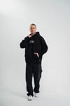 Polızeı Premium Kalite Kapşonlu Dijital Patchli Sweatshirt - Siyah